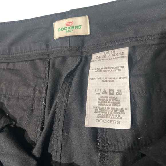 Dockers Golf Women's Black Golf Pants 10 - Picture 3 of 4